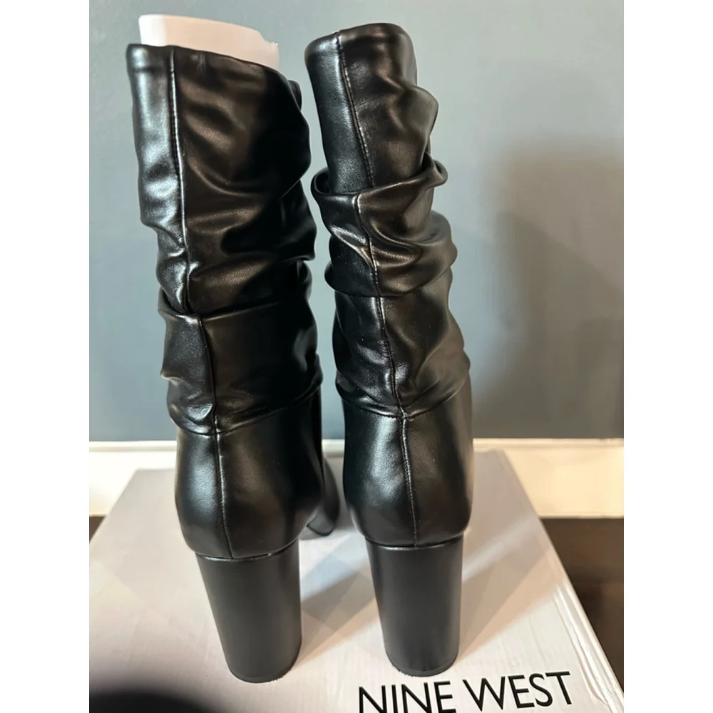 Women's Nine West Black Boots Size 10 - Picture 3 of 5